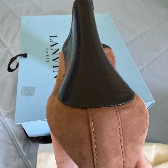 Lanvin Ballerina Wedge Nubuck Calfskin size 42 - Picture 9 of 15
